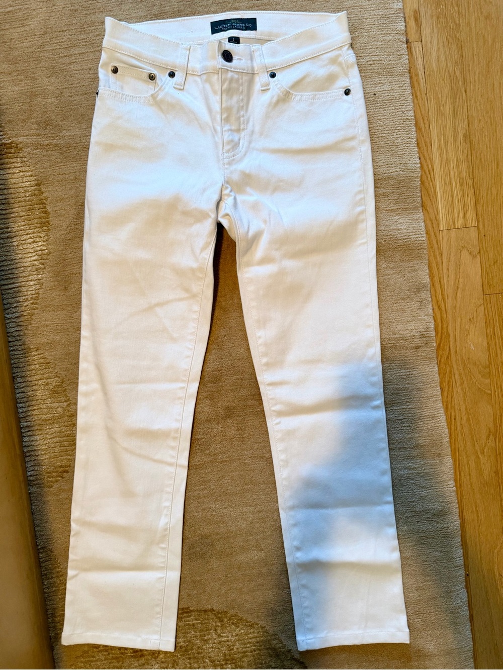 Ralph Lauren Women’s White Straight-Leg Jeans